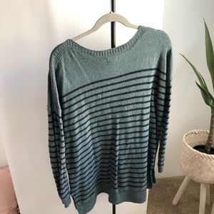 Green striped sweater